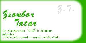 zsombor tatar business card